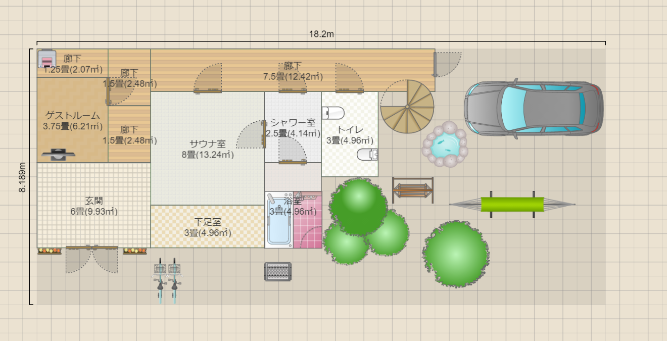 サウナが主役の家