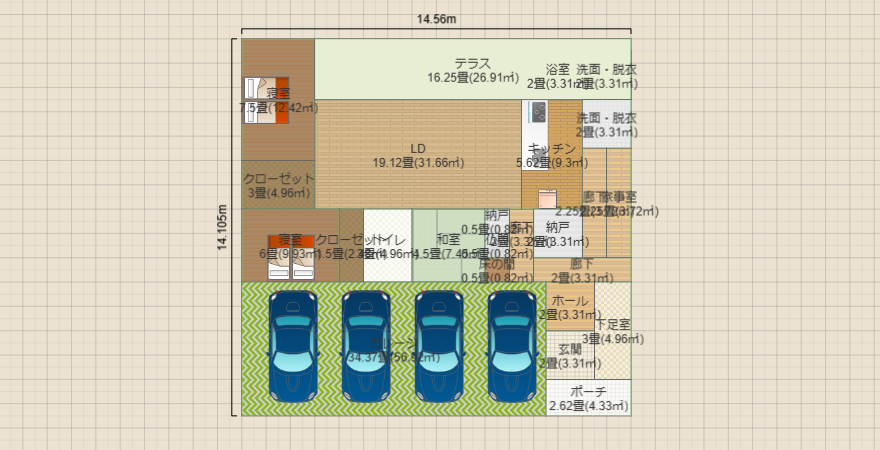 間口15M④
